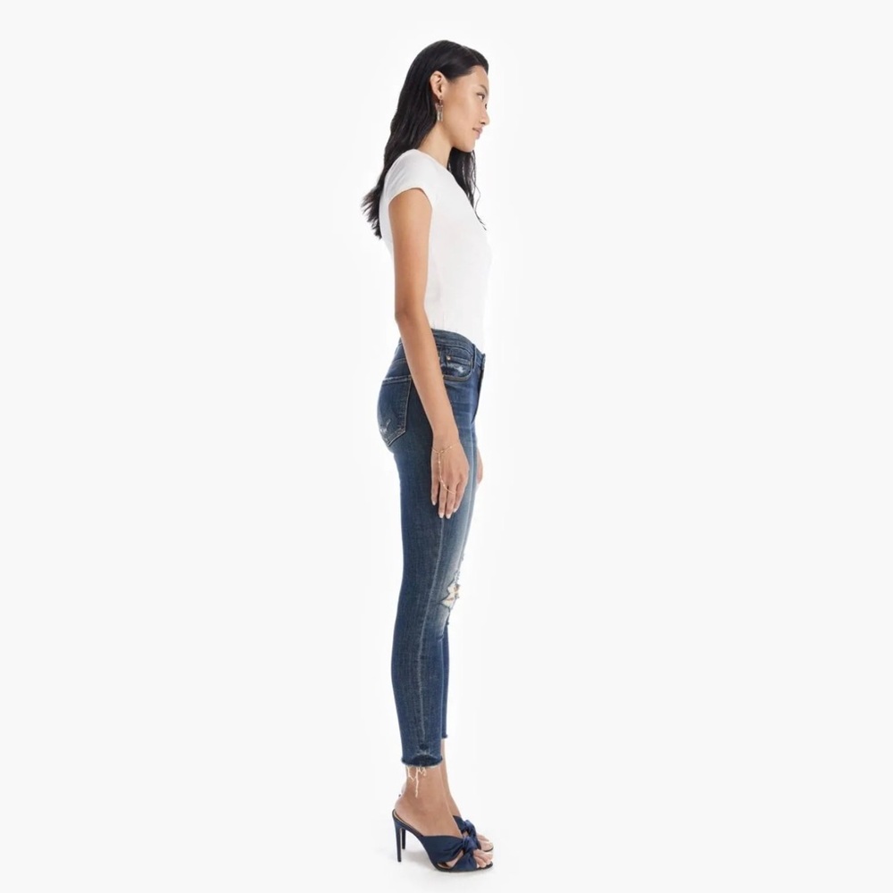 MOTHER High Waisted Looker Ankle Fray - Wicked Wildflower - Picture 2 of 15